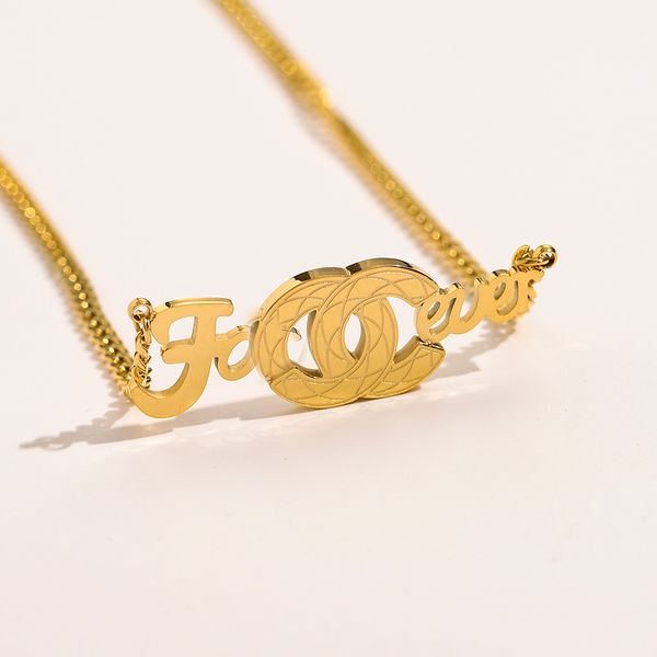 luxury design necklace 18k gold plated brand stainless steel necklaces choker chain letter pendant fashion womens wedding jewelry accessorie, Silver
luxury design necklace 18k gold plated brand stainless steel necklaces choker chain letter pendant fashion womens wedding jewelry accessorie, Silver