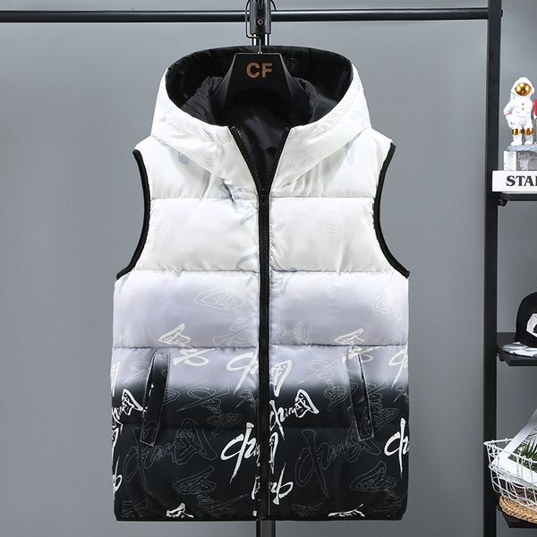 men's vests 3689 printed vest coat men thick warm hooded vest waistcoat sleeveless jacket zipper slim chinese style down vest outerwear, Black;white
men's vests 3689 printed vest coat men thick warm hooded vest waistcoat sleeveless jacket zipper slim chinese style down vest outerwear, Black;white
