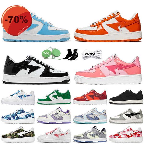 low shoesbapesta casual shoes platform sneakers trainers fashion designer patent leather black blue orange color white pink pastel pink bape
low shoesbapesta casual shoes platform sneakers trainers fashion designer patent leather black blue orange color white pink pastel pink bape