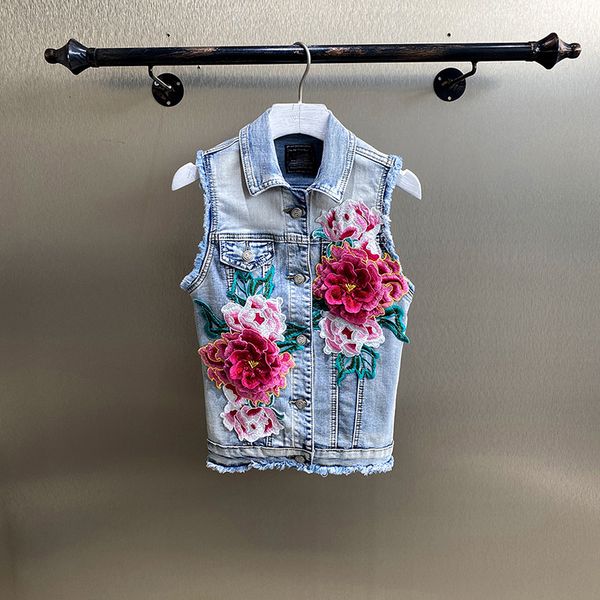 women's vests girl's denim vest threedimensional embroidery flower waistcoat korean slim student vest jeans jackets short lady coa, Black;white
women's vests girl's denim vest threedimensional embroidery flower waistcoat korean slim student vest jeans jackets short lady coa, Black;white