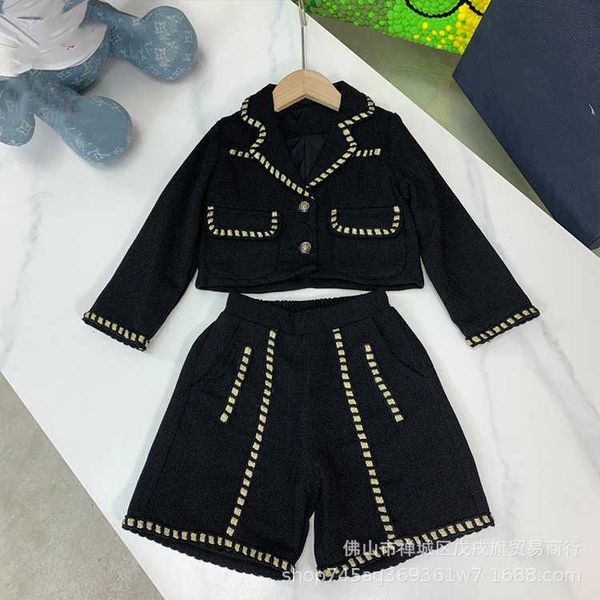 sets set children girls cute little fragrant long sleeve shorts pants two piece celebrity style suit, White
sets set children girls cute little fragrant long sleeve shorts pants two piece celebrity style suit, White