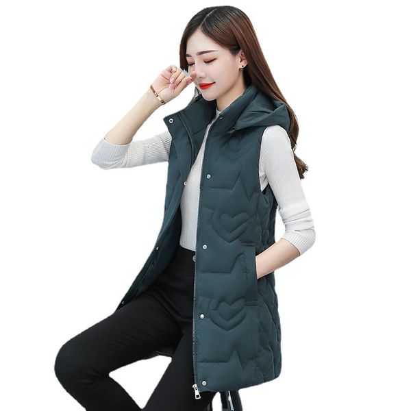 women's vests winter women's jacket windproof warm mid long cotton waistcoat casual sleeveless hooded femme coat vest women parkas, Black;white
women's vests winter women's jacket windproof warm mid long cotton waistcoat casual sleeveless hooded femme coat vest women parkas, Black;white