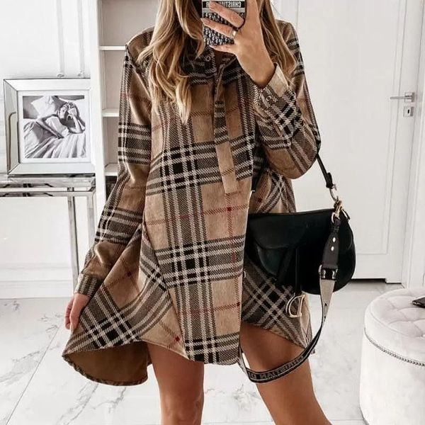 casual dresses parkas women elegant plaid print buttons irregular party dress office lady turn-down collar shirt loose mini vestido, Black
casual dresses parkas women elegant plaid print buttons irregular party dress office lady turn-down collar shirt loose mini vestido, Black