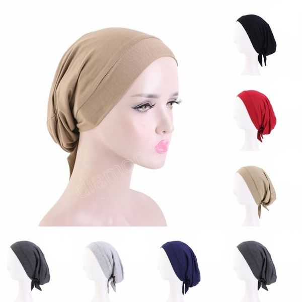 muslim womens inner satin solio color elastic band beanie hats islamic femme simple double layer wrap turban cap headwear, Blue;gray
muslim womens inner satin solio color elastic band beanie hats islamic femme simple double layer wrap turban cap headwear, Blue;gray
