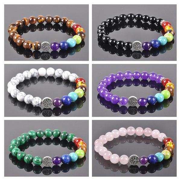 8mm natural stone tiger eye rose quartz agate chakra beads tree of life bracelet bangles bracelets for women yoga jewelry, Black
8mm natural stone tiger eye rose quartz agate chakra beads tree of life bracelet bangles bracelets for women yoga jewelry, Black