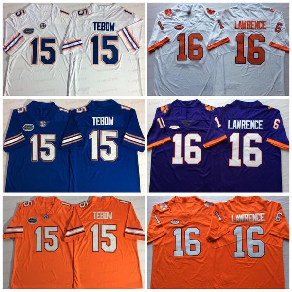 american college football wear ncaa football jersey 15 tim tebow florida gators 16 trevor lawrence clemson tigers white college men football, Black
american college football wear ncaa football jersey 15 tim tebow florida gators 16 trevor lawrence clemson tigers white college men football, Black