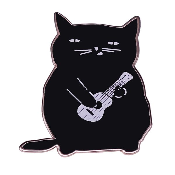 funny black cat playing guitar enamel lapel pin music instrument brooch animal badge, Blue
funny black cat playing guitar enamel lapel pin music instrument brooch animal badge, Blue