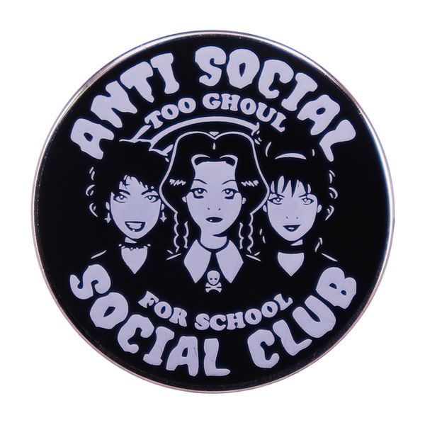 horror movie goth girl lapel pin anti sociial sociall club fashion badge brooch jewelry, Blue
horror movie goth girl lapel pin anti sociial sociall club fashion badge brooch jewelry, Blue