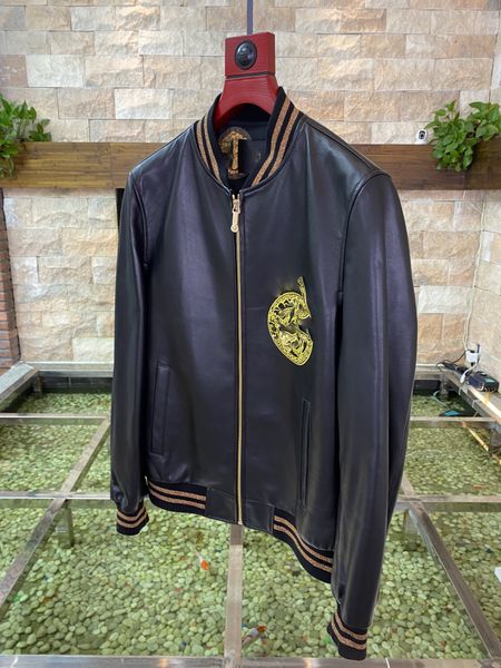 mon mens real leather jacket outwear designer luxury gift fathers day glossy padding jacket men tom brown clothing, Black
mon mens real leather jacket outwear designer luxury gift fathers day glossy padding jacket men tom brown clothing, Black