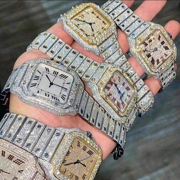 wristwatches square case men luxury iced out watch golden color diamond vvs vvs1 automatic mechanical watch8srdb968, Slivery;brown
wristwatches square case men luxury iced out watch golden color diamond vvs vvs1 automatic mechanical watch8srdb968, Slivery;brown