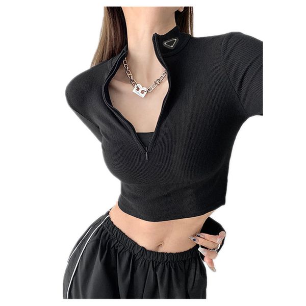 designer sweater women knits tees fashion knitted sweaters spring autumn long sleeve half zip woman short t-shirt solid color undercoat wom, White
designer sweater women knits tees fashion knitted sweaters spring autumn long sleeve half zip woman short t-shirt solid color undercoat wom, White