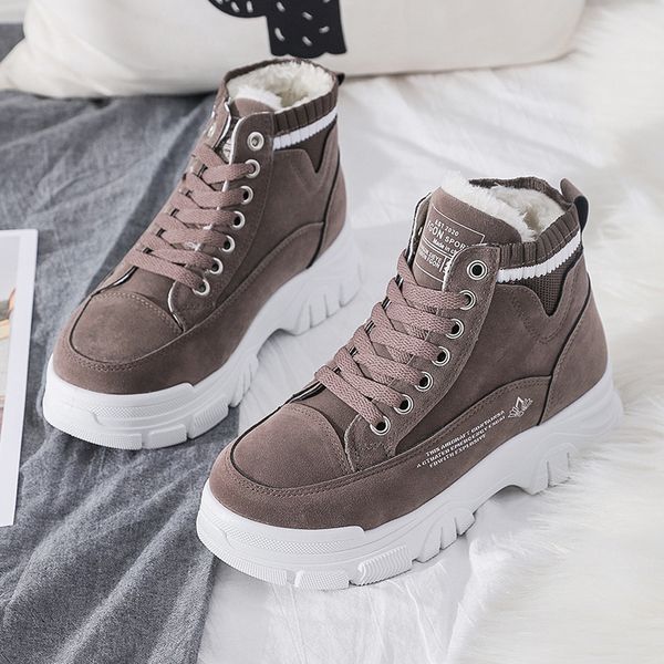 casual shoes boots winter new cotton shoes leather upper high snow boots korean version versatile, Black
casual shoes boots winter new cotton shoes leather upper high snow boots korean version versatile, Black