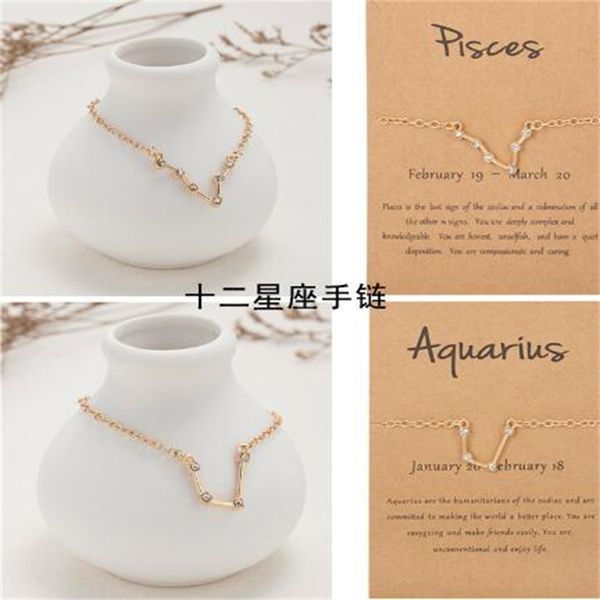 12 constellations charm bracelets crystal charm gold bracelet women's birthday jewelry gift ae550, Golden;silver
12 constellations charm bracelets crystal charm gold bracelet women's birthday jewelry gift ae550, Golden;silver