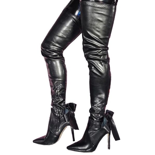 fashion show lady dress crotch thin high heel over the knee boots leather women pointed toe work party slim boots big size 15, Black
fashion show lady dress crotch thin high heel over the knee boots leather women pointed toe work party slim boots big size 15, Black