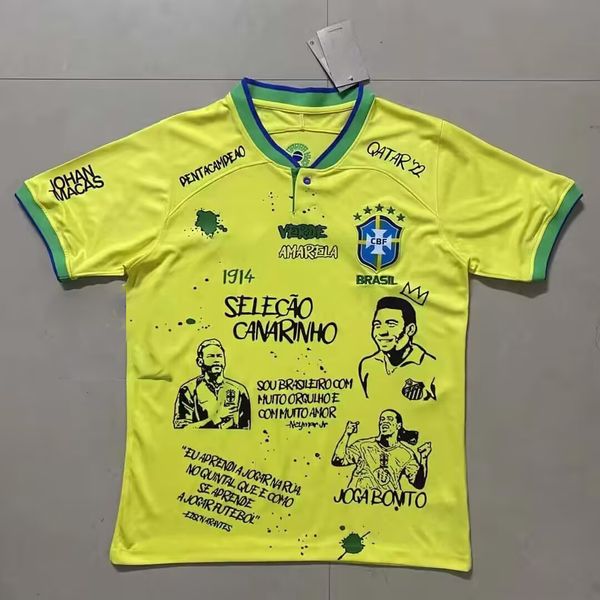 22 23 brazils soccer jerseys bruno g. jesus 2022 world cup raphinha antony richarlison football shirt vini jr. pele casemiro brasil camiseta, Black;yellow
22 23 brazils soccer jerseys bruno g. jesus 2022 world cup raphinha antony richarlison football shirt vini jr. pele casemiro brasil camiseta, Black;yellow