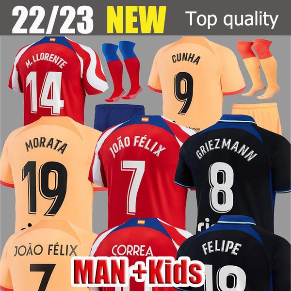 22 23 atletico soccer jerseys madrid suarez joao felix 2021 2022 2023 m. llorente correa koke camisetas de futbol lemar carrasco player vers, Black;yellow
22 23 atletico soccer jerseys madrid suarez joao felix 2021 2022 2023 m. llorente correa koke camisetas de futbol lemar carrasco player vers, Black;yellow