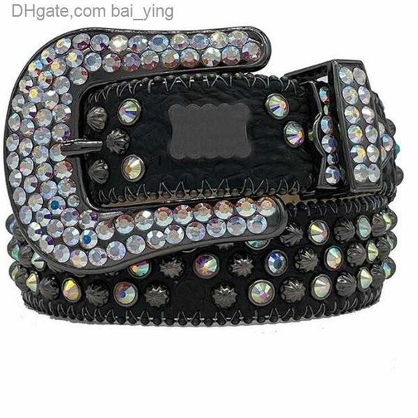 

2Designer Bb Belt Simon Belts for Men Women Shiny diamond belt Black Blue white multicolour with bling rhinestones as gi