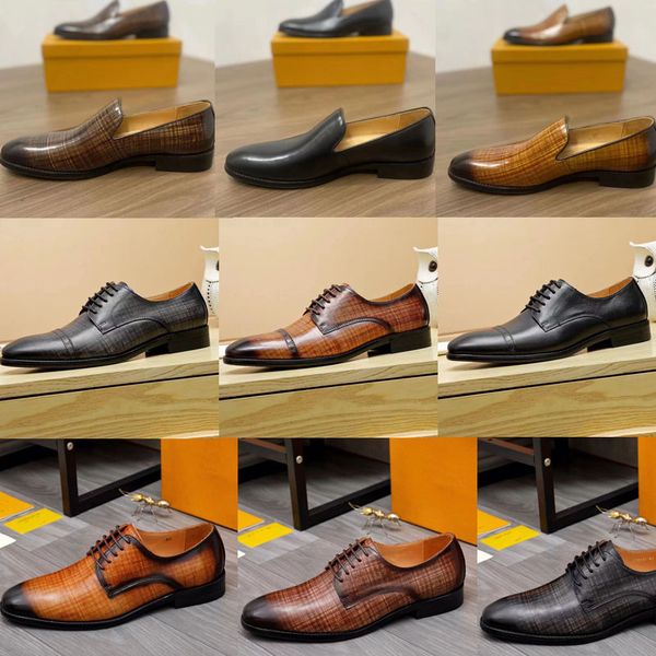 2022 design luxury fashion dress shoes men black brown yellow genuine leather pointed toe mens business oxfords gentlemen lace up stripe cas
2022 design luxury fashion dress shoes men black brown yellow genuine leather pointed toe mens business oxfords gentlemen lace up stripe cas