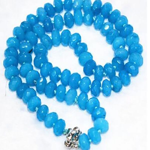 new 5x8mm blue brazilian faceted gem abacus beads necklace 18"aaa, Silver
new 5x8mm blue brazilian faceted gem abacus beads necklace 18"aaa, Silver