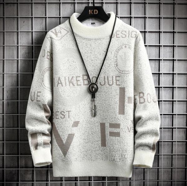 men's sweater harajuku autumn winter new letter print loose knitted sweater hip hop streetwear knitwear pullovers, White;black
men's sweater harajuku autumn winter new letter print loose knitted sweater hip hop streetwear knitwear pullovers, White;black
