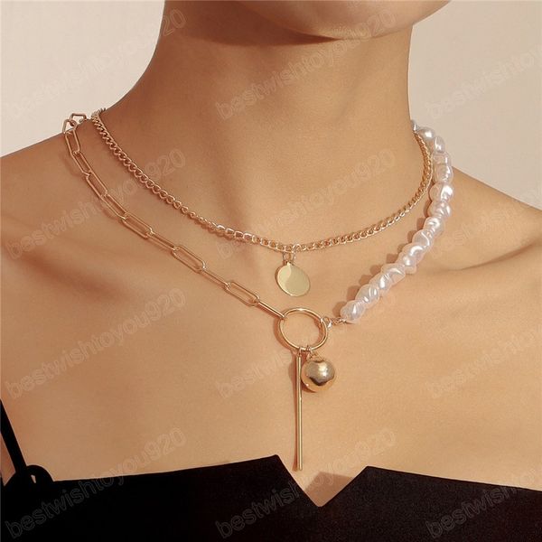 creative multilayer pearl chain necklace for women coin ball pendant clavicle choker sweather jewelry gift, Silver
creative multilayer pearl chain necklace for women coin ball pendant clavicle choker sweather jewelry gift, Silver