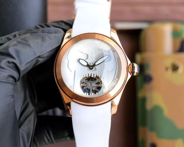 large men's wristwatch convex glass 46mm head layer cowhide original needle buckle fully automatic mechanical fun fish eye and skull he, Slivery;brown
large men's wristwatch convex glass 46mm head layer cowhide original needle buckle fully automatic mechanical fun fish eye and skull he, Slivery;brown