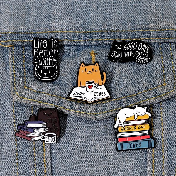 this is life enamel pins custom cats books coffee brooches lapel badges animal pet reading jewelry gift for kids friends, Blue
this is life enamel pins custom cats books coffee brooches lapel badges animal pet reading jewelry gift for kids friends, Blue