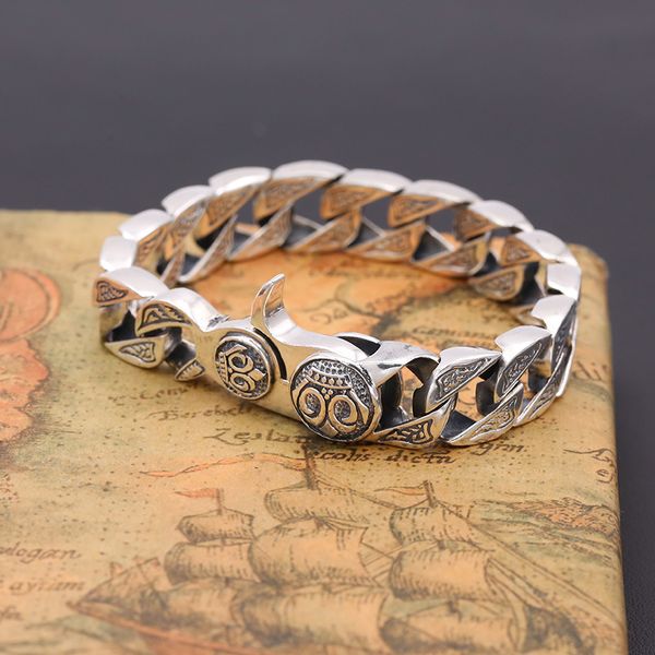 chain bracelets 925 sterling silver 20 cm textured links antique gothic punk vintage handmade chains bracelet fashion jewelry accessories gi, Black
chain bracelets 925 sterling silver 20 cm textured links antique gothic punk vintage handmade chains bracelet fashion jewelry accessories gi, Black