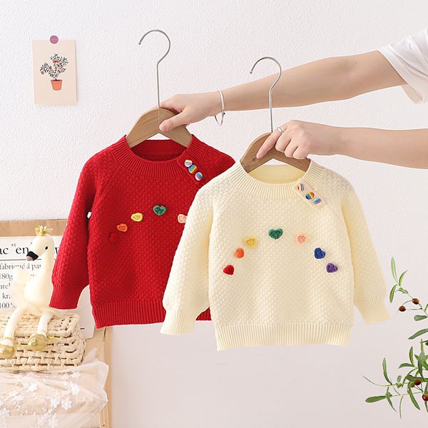 pullovers children's sweater korean version fall/winter 2022 new girls' pullover crewneck love shoulder button top, Blue
pullovers children's sweater korean version fall/winter 2022 new girls' pullover crewneck love shoulder button top, Blue