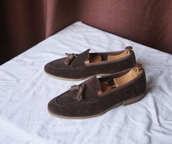 2022 cow suede leather driving loafers formal lazy flats tassel fringe mens oxfords, Black
2022 cow suede leather driving loafers formal lazy flats tassel fringe mens oxfords, Black