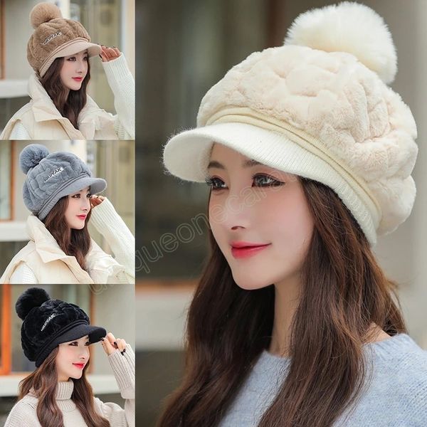 autumn winter hats for women solid color plush baseball cap thick soft hat outdoor warm windproof fashion beanies cap, Blue;gray
autumn winter hats for women solid color plush baseball cap thick soft hat outdoor warm windproof fashion beanies cap, Blue;gray