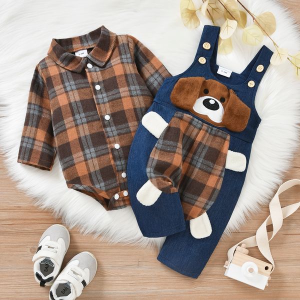 clothing sets 2 colors autumn baby boys gentleman clothes 2pcs plaid printed shirts rompercartoon bear overalls pants 221203, White
clothing sets 2 colors autumn baby boys gentleman clothes 2pcs plaid printed shirts rompercartoon bear overalls pants 221203, White