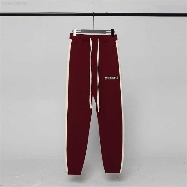 casual sports pants high version essentials high street fog drawstring splicing color contrast casual trousers fashionable sweatpants, Black 
casual sports pants high version essentials high street fog drawstring splicing color contrast casual trousers fashionable sweatpants, Black