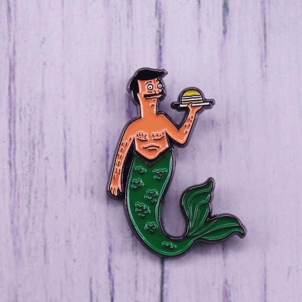 bob holding humburger enamel pin mermaid fish brooch cartoon restaurant food badge happy fastfood jewelry, Blue
bob holding humburger enamel pin mermaid fish brooch cartoon restaurant food badge happy fastfood jewelry, Blue