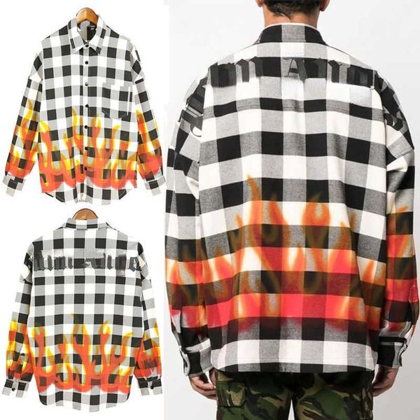 american hip-hop mens casual shirt pa plaid flame long sleeve thin jacket palm designer shirts men women loose cardigan coat, White;black
american hip-hop mens casual shirt pa plaid flame long sleeve thin jacket palm designer shirts men women loose cardigan coat, White;black