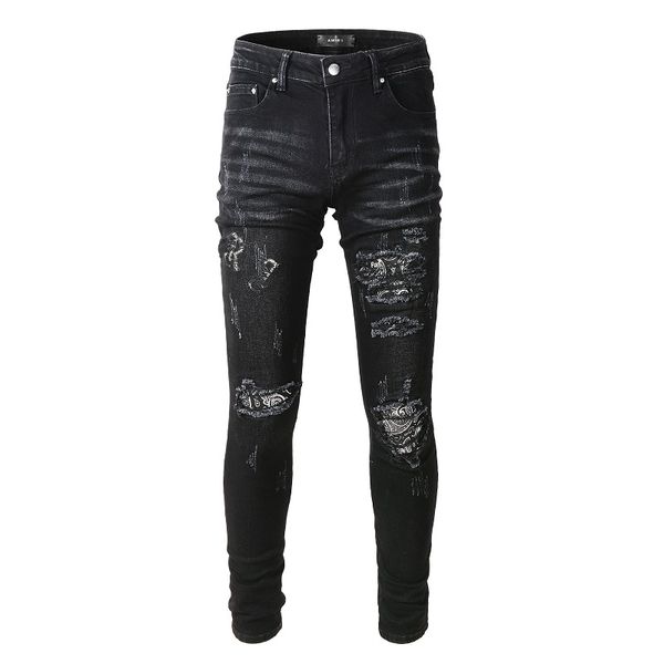 2023 tikmens jeans distressed motorcycle biker jean rock skinny slim ripped hole stripe fashionable snake embroidery denim pants #829, Blue
2023 tikmens jeans distressed motorcycle biker jean rock skinny slim ripped hole stripe fashionable snake embroidery denim pants #829, Blue