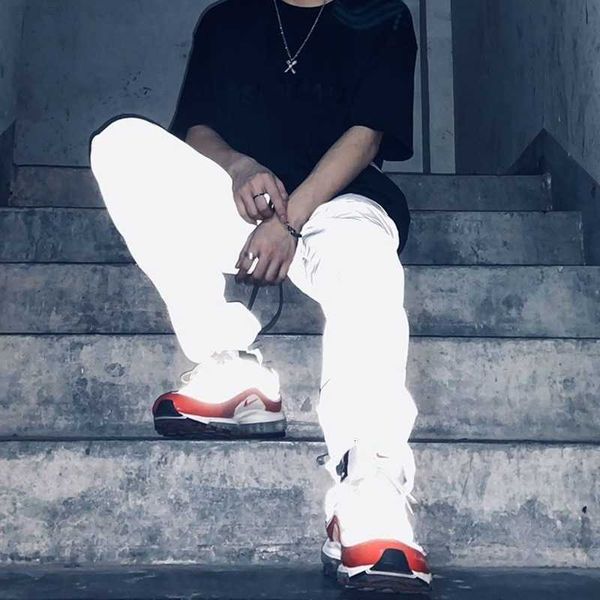 casual sports pants new feel of god essentials nylon laser reflective drawstring fog high street fashion design, Black
casual sports pants new feel of god essentials nylon laser reflective drawstring fog high street fashion design, Black