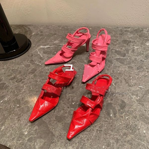 slippers summer increased internal fashion thin high heels pointed toe cut outs genuine leather women gladiator modern sandals 210506 221203, Black
slippers summer increased internal fashion thin high heels pointed toe cut outs genuine leather women gladiator modern sandals 210506 221203, Black