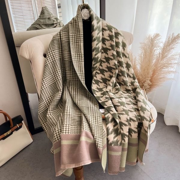 double side female shawls cashmere scarf autumn winter women's plaid fashion ladies long thickened warm knitted scarves, Blue;gray
double side female shawls cashmere scarf autumn winter women's plaid fashion ladies long thickened warm knitted scarves, Blue;gray