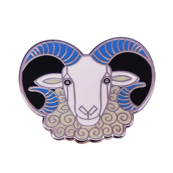 bighorn sheep enamel pin aries zodiac badge astrological sign animal ram head brooch, Blue
bighorn sheep enamel pin aries zodiac badge astrological sign animal ram head brooch, Blue