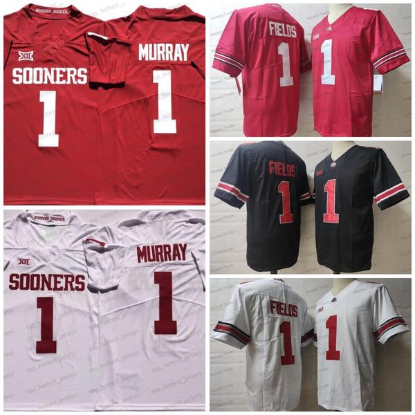 american college football wear ncaa 1 justin fields football jersey ohio state buckeyes 1 kyler murray oklahoma sooners mens white red stitc, Black
american college football wear ncaa 1 justin fields football jersey ohio state buckeyes 1 kyler murray oklahoma sooners mens white red stitc, Black