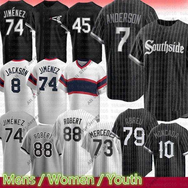 southside chicago 7 tim anderson baseball jersey white sox eloy jimenez jose abreu 88 luis robert yoan moncada bo jackson lucas giolito, Black
southside chicago 7 tim anderson baseball jersey white sox eloy jimenez jose abreu 88 luis robert yoan moncada bo jackson lucas giolito, Black