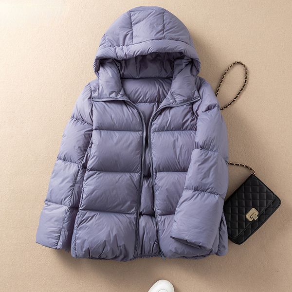 women's down parkas winter light hooded warm jacket women 90 white duck soft fit coat casual bread solid color short outwear 221205, Black
women's down parkas winter light hooded warm jacket women 90 white duck soft fit coat casual bread solid color short outwear 221205, Black