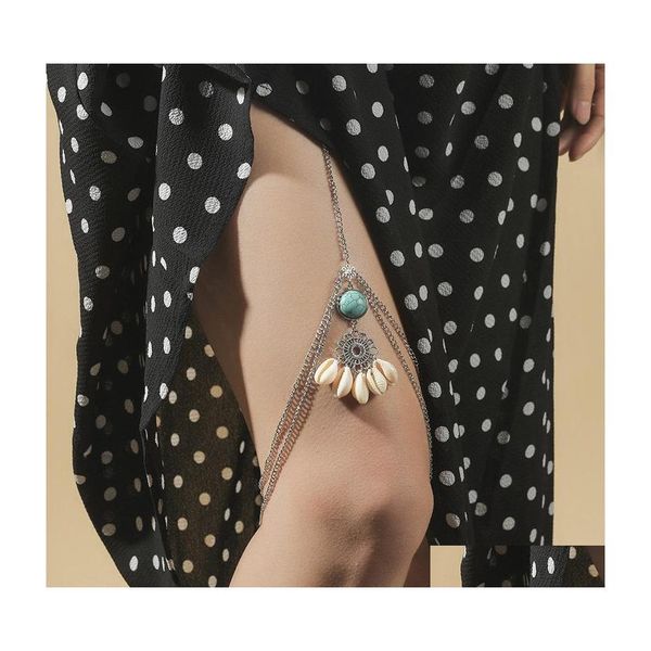 belly chains bohemian natural green stone shell pendants leg belly chains for women double layer sier color metal chain thigh body j dhrhd, Silver
belly chains bohemian natural green stone shell pendants leg belly chains for women double layer sier color metal chain thigh body j dhrhd, Silver