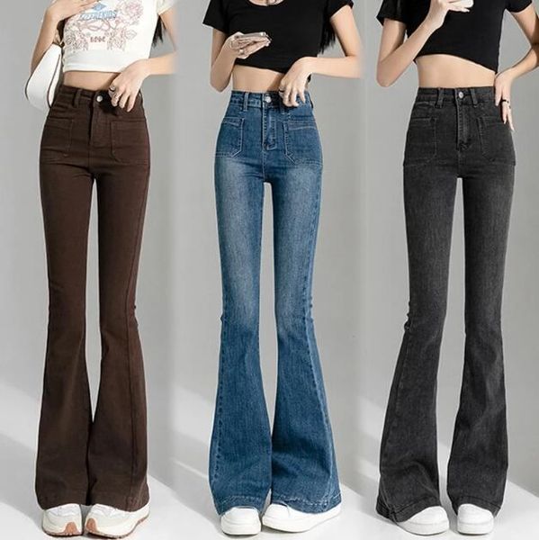 pants vintage high waist flare jeans women's high street slim fit denim casual, Black
pants vintage high waist flare jeans women's high street slim fit denim casual, Black