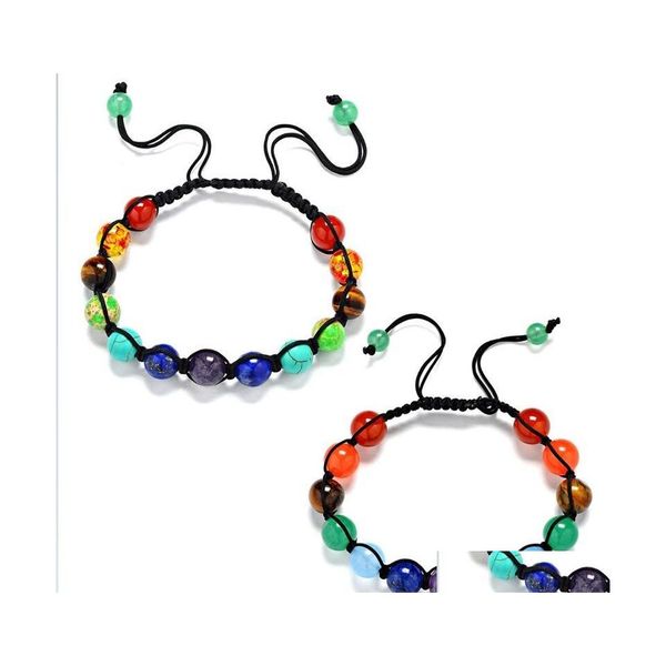 beaded 8mm 7 chakra rainbow stone beads bracelet reiki healing nce woven stretch yoga jewelry drop delivery bracelets dhimm, Black
beaded 8mm 7 chakra rainbow stone beads bracelet reiki healing nce woven stretch yoga jewelry drop delivery bracelets dhimm, Black