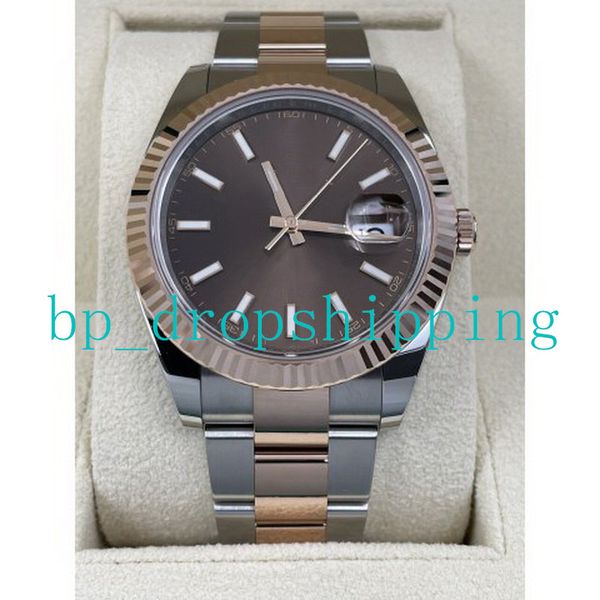 fashion mens watch 41mm dark brown dial automatic movement mechanical wristwatch two tone 904l stainess steel sapphire solid clasp men watch, Slivery;brown
fashion mens watch 41mm dark brown dial automatic movement mechanical wristwatch two tone 904l stainess steel sapphire solid clasp men watch, Slivery;brown
