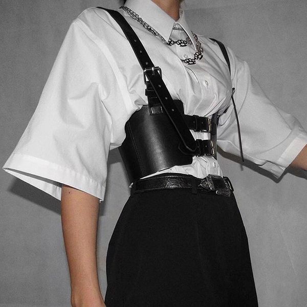 belts fashion cummerbunds adjustable buckle black pu leather belt ladies bustier girl punk street waist corset shaper accessories 221205, Black;brown
belts fashion cummerbunds adjustable buckle black pu leather belt ladies bustier girl punk street waist corset shaper accessories 221205, Black;brown