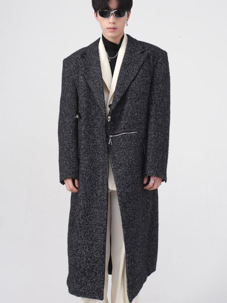 men's wool blends syuhgfa korean streetwear lapel shoulder pad long woolen jacket men's wear loose coat autumn winter fashion wool, Black
men's wool blends syuhgfa korean streetwear lapel shoulder pad long woolen jacket men's wear loose coat autumn winter fashion wool, Black