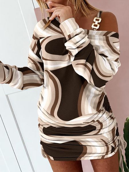 party dresses pattern print off shoulder elegant diagonal collar chain pleated mini autumn drawstring long sleeve 221203, White;black
party dresses pattern print off shoulder elegant diagonal collar chain pleated mini autumn drawstring long sleeve 221203, White;black